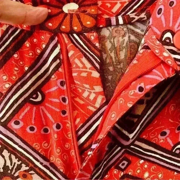 ANTHROPOLOGIE WIDE LEG COLORFULLY DETAILED FLOWING BOHO HIPSTER.SIZE 6 - Picture 5 of 10